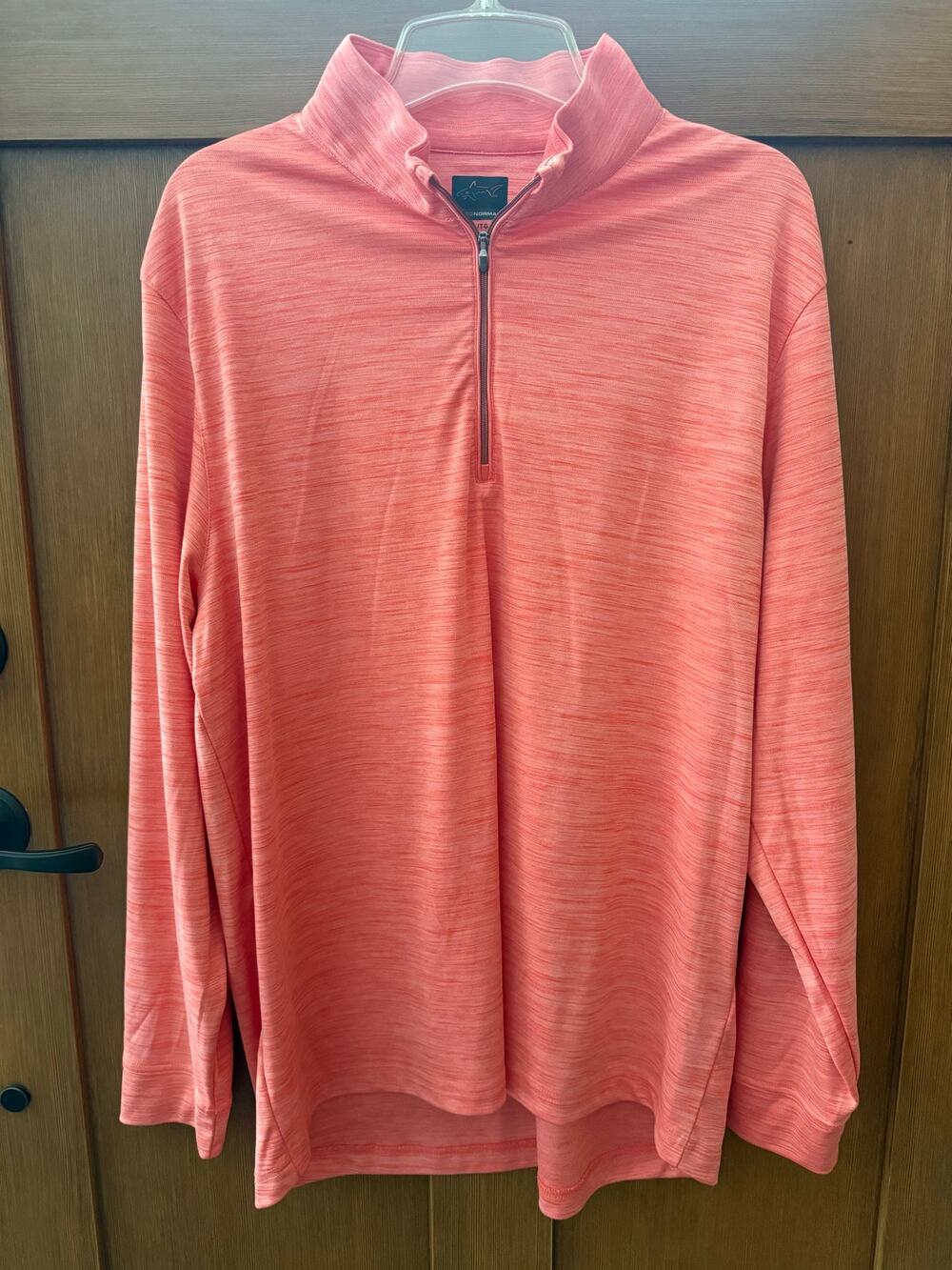 Greg Norman Orange 1/4 Zip Golf Pullover XL